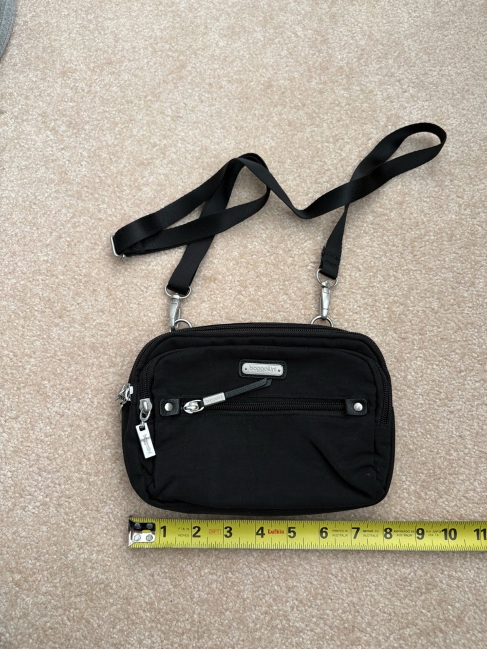 Baggallini Black Crossbody Organizer Bag